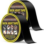 Joist Tape for Decking, 5cm X 15.2m Weather Resistance Deck Joist Tape, Waterproof and Anti-Corrosion Deck Tape, Butyl Joist Tape Self-Adhesive Flashing Tape for Wood Joists Decks Beams Roof (2 Rolls)