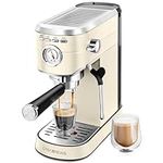 CASABREWS Espresso Machine 20 Bar, Espresso Maker with Milk Frother Steam Wand, Stainless Steel Espresso Coffee Machine with 1L Removable Water Tank, Creamy