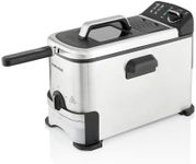 Morphy Richards Filter Pro Stainless Steel 3L Deep Fat Fryer, Detachable Basket Handle, Self-cleaning Oil Filtration System, Viewing Window, Variable Temperature Control, Stainless Steel, 2KW,482001