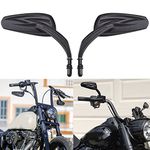 Motorcycle Rear View Mirrors Long Stem Teardrop for Harley Road King Street Sport Electra Glide Road Glide Dyna Softail Rearview 1982-2021 2022