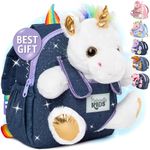 Naturally KIDS Unicorn Backpack, Unicorn Gifts for Girls, Unicorn Toys for 3 Year old Girls