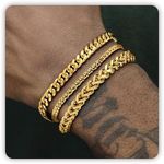 DAYANEY Gold Bracelets for Men Set,