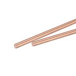 MECCANIXITY 4mm Diameter 400mm Length Solid Copper Round Rod Lathe Bar Stock for DIY Craft CNC Cutting Pack of 2