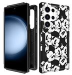 Oqplog for Samsung Galaxy S22 Ultra 5G 6.8" Heavy Duty Phone Case for Girls Kids Women Boys Cute Cartoon Hard Triple Layers Cover Full Body Rugged Military Grade Drop Cases for S 22 Ultra BK Micky