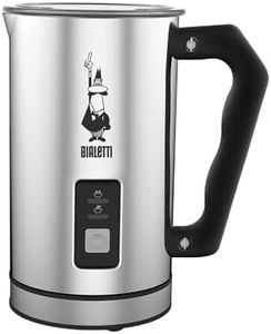 Bialetti Milk Frother Elettrico, Montalatte per Cappuccino, Capacità 150 ml Cappuccino o 300 ml Latte Caldo, Acciaio