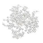 Angel Malone ® 100 Pieces of Mini Eye Pins Eyepins Hooks Eyelets Screw Threaded Bails Findings Silver Jewellery Making Findings UK Seller (100pcs Silver 8mm x 4mm)