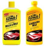 Formula 1 615016 Carnauba Wash and Wax Shampoo (473 ml) & Formula 1 Carnauba Liquid Wax (473 ml)