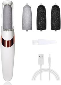 UQQU Electric Foot File, 4in1 Electric Callus Removers for Feet, Rechargeable Electric Foot Callus Remover Pedicure Kits, Removes Dry Skin for Smoother Feet, Foot Care for Dead Skin - White
