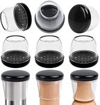 Ezprotekt 24 Pcs Chair Sliders for Carpet, Chair Glides for Carpet, Round Carpet Teflon Furniture Pads, Chair Leg Protectors Caps for Carpet, Furniture Sliders for Table (XL Fit: 1.4"-1.65")