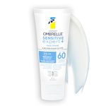 Garnier Ombrelle Sensitive Expert+ Sunscreen Face Lotion SPF 60, Dermatologist Tested, For Sensitive Skin, Hypoallergenic, Non-Greasy, Fragrance-Free, High Broad-Spectrum UVA/UVB Protection, 90ml