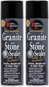 Rock Doctor Granite Sealer for Marble, Stone, and Tile Countertops, Streak-Free Finish with Stain Resistant Moisture Protection, Interior and Exterior Use, Pack of 2