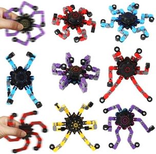 Fidget Spinners, 8 Pack Transformable Fidget Spinners Toys Party Favors for Kids 4-8 8-12 Goodie Bag Stocking Stuffers Treasure Box Classroom Prize Gifts for Birthday Halloween Christmas Easter Party