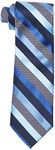 Stacy Adams Men's Microfiber Stripped Tie Set, Navy, One size