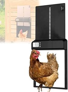 Automatic Chicken Coop Door, Timer Switch Chicken Coop Door LCD Screen Waterproof Automatic Hen House Door Opener, for Duck, Chicken