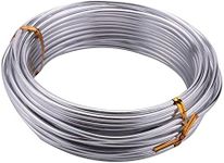 Hacbop 3mm Aluminium Wire 10M Craft Silver Wire for Jewellery Making Clay Modelling Bonsai and Model