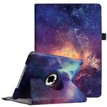 FINTIE Rotating Case Compatible with iPad 6th Generation (2018)/ iPad 5th Generation (2017)/ iPad Air 2/Air 1-9.7 Inch 360 Degree Swivel Stand Protective Cover, Auto Wake/Sleep, Galaxy