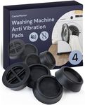 CasterMaster Universal Anti-Vibration Washer & Dryer Pads 4pc, Absorber Rubber Mats - Reduce Noise Prevent Walking, Vibration Absorber & Floor Protector, Anti-Slip Anti-Walk Fits All Washing Machines