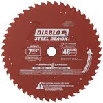 Freud D0748F Diablo Steel Demon 7-1/4 48 Tooth TCG Ferrous Metal Cutting Saw Blade with 5/8-Inch Arbor, Diamond Knockout, and PermaShield Coating