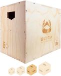 Ultra Fitness Wood Plyo Box - 3-in-1 Wood Plyo Box for Jump, MMA Training, Plyometrics (Large Size: 24" x 20" x 16")