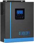 EDECOA 2500W Solar Hybrid Inverter 24V DC to 230V 240V AC with 80A MPPT Solar Charger Controller, AC Charger All-in-One Power Inverter Off-grid