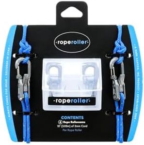 Roperoller - Cord and Rope Tightening and Cinching Tool with Rollercam Technology - Easy Secure Tie Down for Outdoor, Camping, and Boating Guy Lines - 6-Pack Includes Accessory Cord and Carry Case