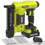 ALLOYPOWER 18 Gauge Nail Gun Battery Powered, 2 in 1 Cordless Brad Nailer/Electric Stapler with 2.0Ah Battery and Charger,1000pcs Nails and 500pcs Staples Included for Home Improvement & Woodworking