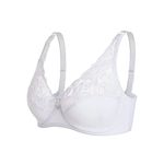 DABAOK 36c Bras for Women Push up Women Comfort Lace Convertible Wireless Bralette Lace Bralettes for Women with Straps and Removable Pads 36ddd Sports Bras for Women White