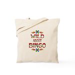 CafePress Wild About Bingo Tote Bag Natural Canvas Tote Bag, Reusable Shopping Bag