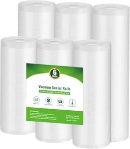 Vacuum Sealer Bags, 6 Pack 3 Rolls 28CM x 5M and 3 Rolls 20CM x 5M Commercial Grade BPA Free Bag Rolls, Food Vac Bags for Storage, Meal Prep or Sous Vide
