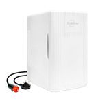 Koolatron Retro 6L Mini Fridge For Bedrooms Small 12V Portable Cooler Warmer Refrigerator 8 Can Table Top Quiet Mini Fridges For Skincare Food Drinks Kids Home Car & Travel White