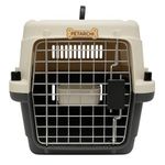 Petarchi 20 Inch Pet Travel Carrier for Cats, Kittens, Puppies, Rabbits | Portable Folding Kennel Cage | Dog Crate with Metal Door & Spring Lock | Ventilated Transport Box for Small Pets