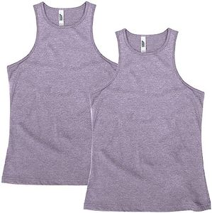 American Apparel Women's CVC Racerneck Tank, Style G101CVC, Heather Lilac (2-Pack)