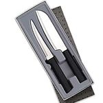 Rada Cutlery Two Piece Knife Set – Stainless Steel Cook’s Choice Gift Set with Black Steel Resin Handles