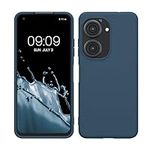 kwmobile Case Compatible with ASUS Zenfone 10 / Zenfone 9 Case - Soft Slim Protective TPU Silicone Cover - Navy Blue