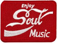 3.5'' Enjoy Soul Music Embroidered Iron On Patch for Clothing