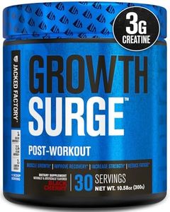 Jacked Factory Growth Surge Creatine Post Workout w/L-Carnitine - Daily Muscle Builder & Recovery Supplement with Creatine Monohydrate, Betaine, L-Carnitine L-Tartrate - 30 Servings, Black Cherry