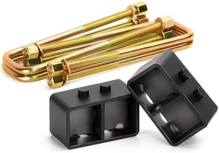 KSP 3'' Rear Leveling Lift Block Kits with Extra Long Square Leaf Spring Axle U Bolts for 2004-2020 F150 2WD/4WD