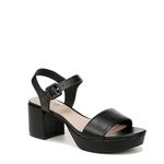 LifeStride Women's Rhythmn Platform Block Heel Sandals, Black, 8