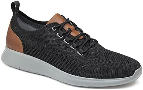 Johnston & Murphy Men's Amherst U-Throat Shoe Black Knit 10.5 M US