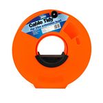 Leisurewize - Heavy Duty 25m Cable Reel Tidy with Handle | Cable Management | 230v Caravan Mains Organiser | Neon Orange | Durable Construction | Rope String Light Caravan Cable Storage LWACC3