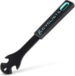 Bike Pedal Wrench Extra Long Handle - Pedal Spanner Double Wrench for MTB/Road Bike - Cycling Bicycle Repair Tool for Bike Pedals Removal and Replace