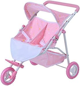 Twinkle Stars Princess Baby Doll Twin Strollers - Pink