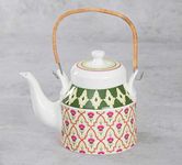 India Circus Multicolor Decor Ceramic Tea Kettle/Coffee Kettle 1000 ml Perfect for Any Occasion: Holidays, Anniversaries, Appreciation and Excellent Home Decor (IC-DK1-CC4)