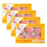 Scottish Tea Cake Bundle Consisting of Tunnock's Tea Cakes Milk Chocolate 6x24g (4 Pack)