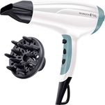 Remington Shine Therapy Hair Dryer (Ionic, 90% more Ions for Frizz Free Shine, Powerful, Fast Professional Drying, Diffuser, Concentrator, 3 Heat / 2 Speed Settings, Cool Shot, 2300W) D5216