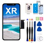 EFAITHFIX for iPhone XR LCD Screen Replacement 6.1 Inch Frame Assembly Display and 3D Touch Screen Digitizer with Repair Tools Kit for A1984/A2105/A2106/A2108 with Waterproof Adhesive Tempered Glass