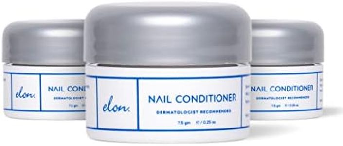 Elon Lanolin-Rich Nail Strengthener, Conditions Nails & Protects Cuticles, Recommended by Dermatologists & Podiatrists 3 Pack (7.5g jar)