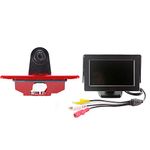 Backup Camera and Monitor Kit, 4.3" HD CCD Rear View Mirror Monitor Screen Night Vision Parking Assistance for Peugeot Expert 2007-2016/Fiat Scudo 2007-2016/Citroen Jumpy 2007-2016