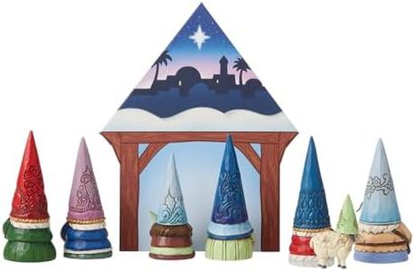 Enesco Jim Shore Heartwood Creek Small but Miraculous Gnome Christmas Pageant Scene Figurine Set, 3.125 Inch, Multicolor