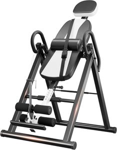 YOLEO Heavy Duty Inversion Table – White Back Stretcher for Pain Relief